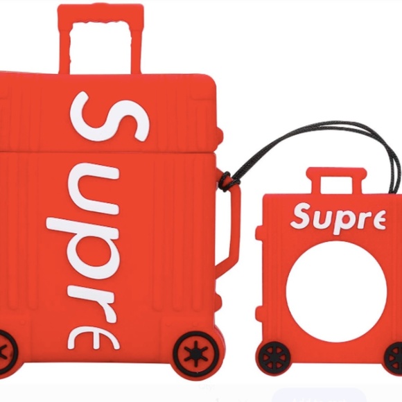 Black or Red Supreme inspired case for AirPods - Picture 4 of 4